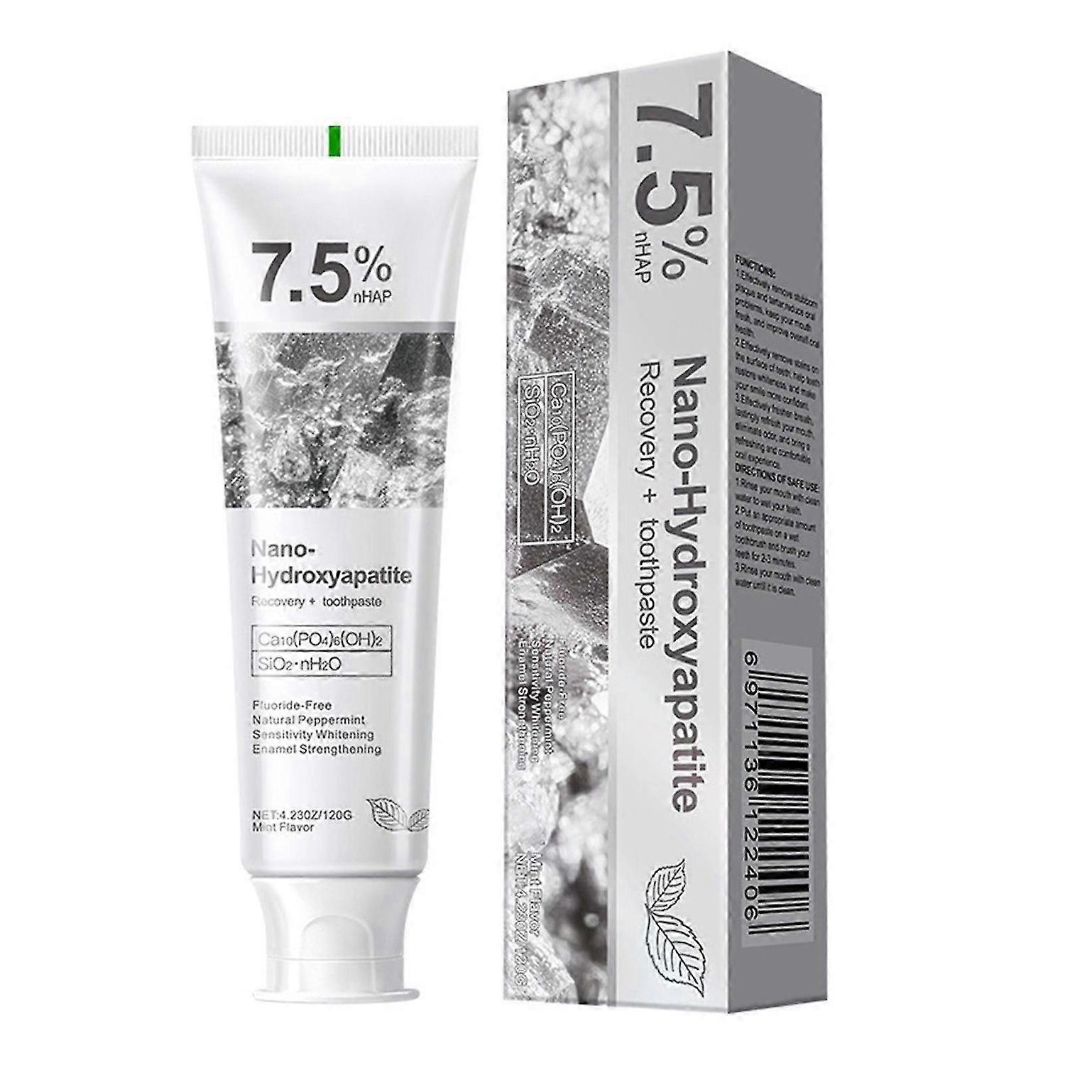 1-3pcs 7.5% Nano-Hydroxyapatite Toothpaste Intensives Whitening Tooth Paste Refreshing Breath Teeth Whitener