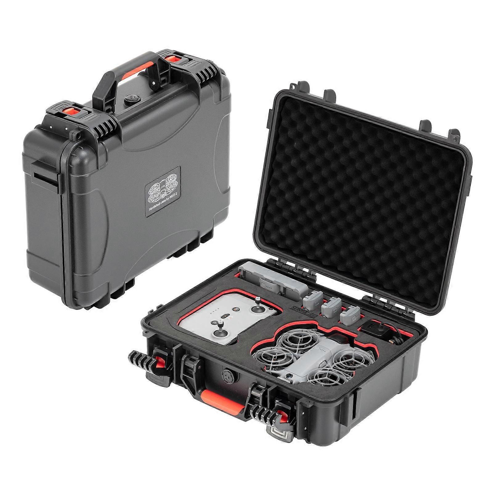 For DJI Neo 2 STARTRC PP Waterproof Shockproof Suitcase Portable Storage Box (Black)