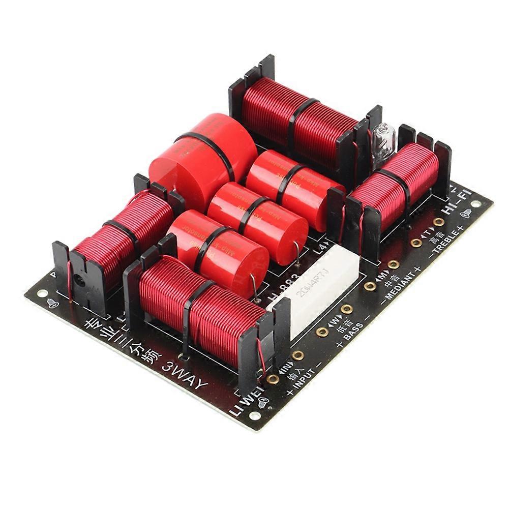 400W 3 Way Crossover Divider Hifi Tweeter Alto Woofer Speaker Crossover 1250H/5000HZ with High-Pitched Protection