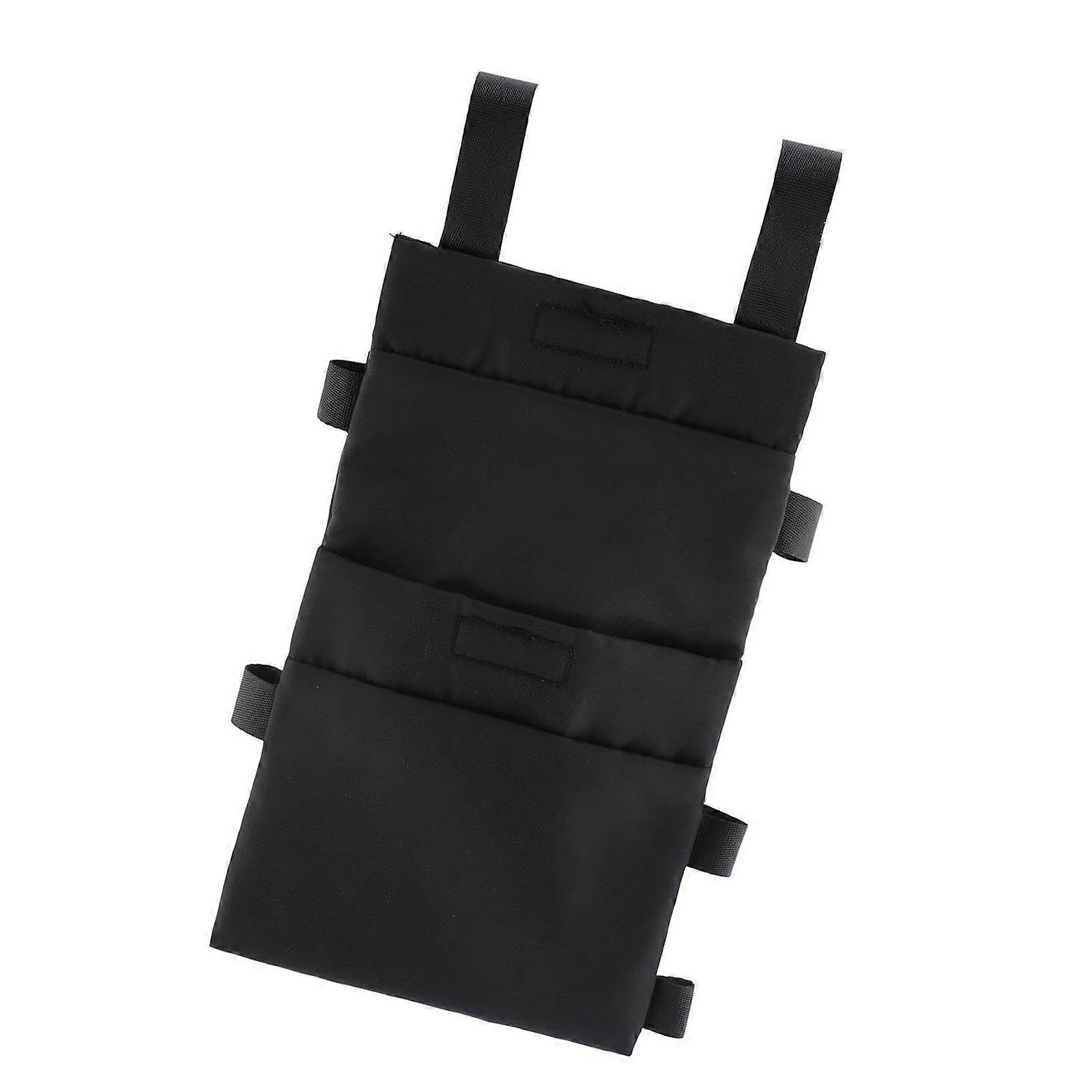 Multifunctional Cane Holders Bag With Adjustable Strap And Layered Pockets For Water Bottles Phones Keys  Black