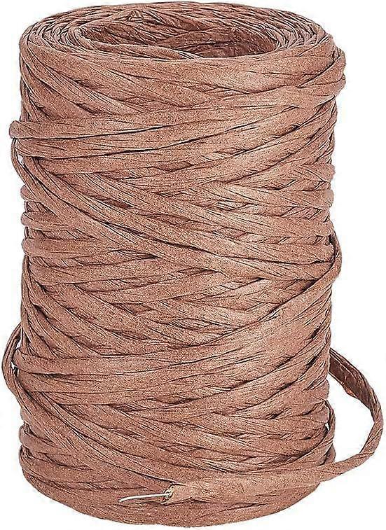 54 Yards Camel Floral Bind Wire Wrap Twine 2mm Handmade Iron Wire Paper Rattan Portable Binding Wire Paper Twine for Flower Bouquets Gardening Paper W