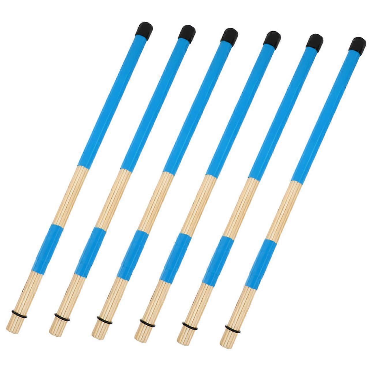 19Piece Wooden Drum Brushes Set with Adjustable Length for Beginners, Students, Adults and Storage Bag