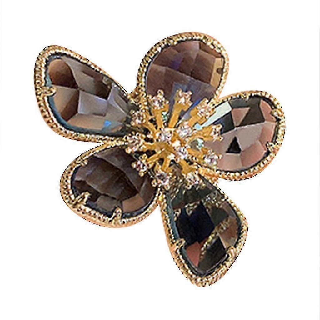 For Big Rhinestones Flower Forefinger Ring Cute Age-reducing Accessory