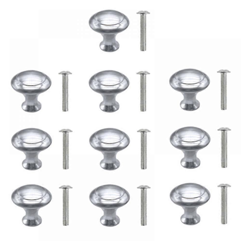 10/20/30PCS Round Stainless Steel Cabinet Knobs Drawer Kitchen Cupboard Pull Door Handles