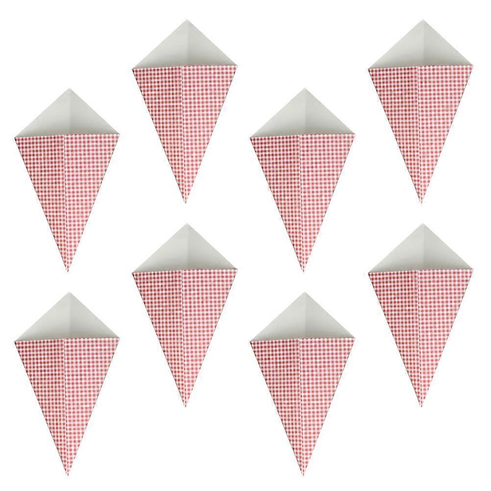 Paper Popcorn Boxes Cone Shape for Party Use 50Pcs Pink Oilproof Treat Boxes
