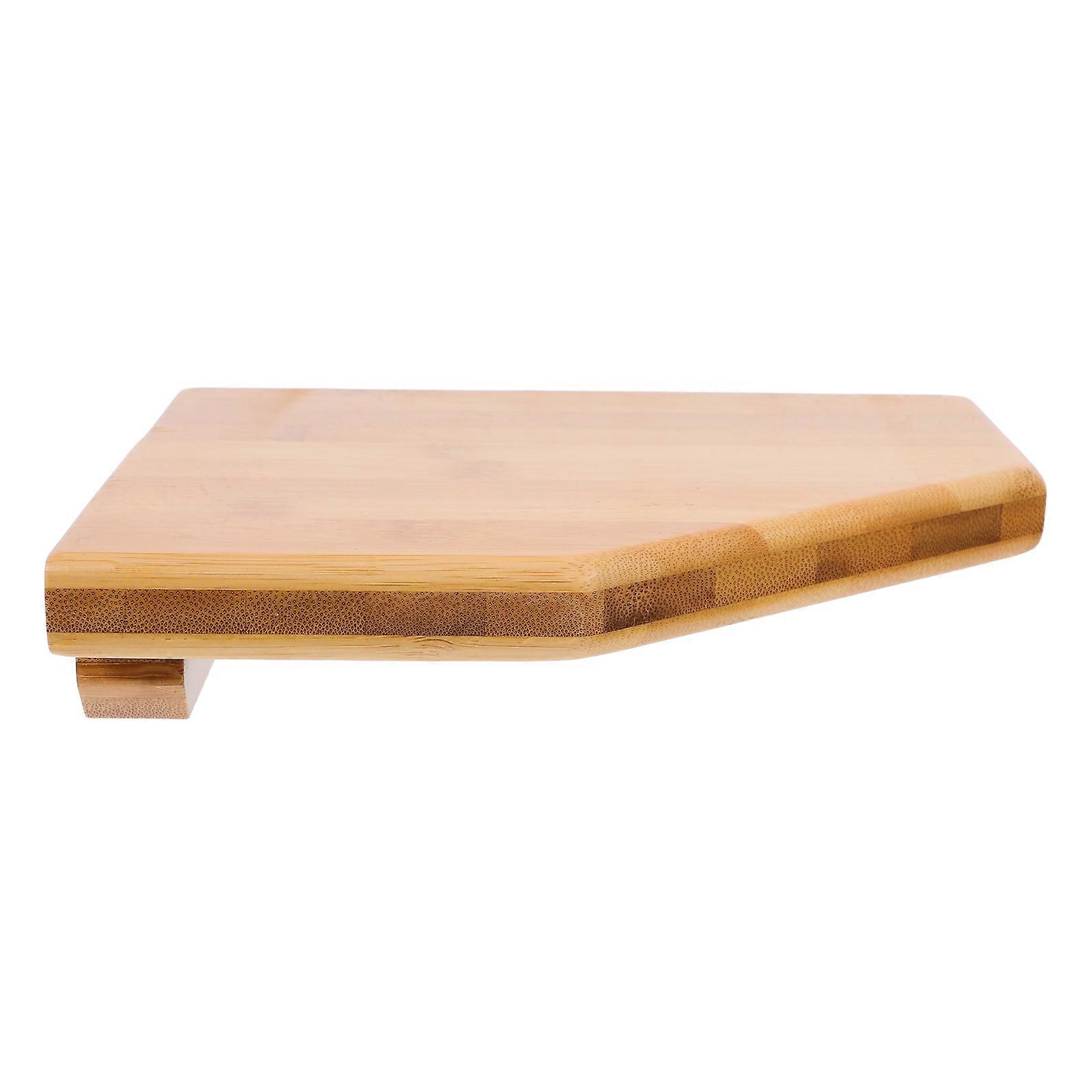 Triangle Corner Shelf Rustic Bamboo Wall Shelf for Display 1 Piece