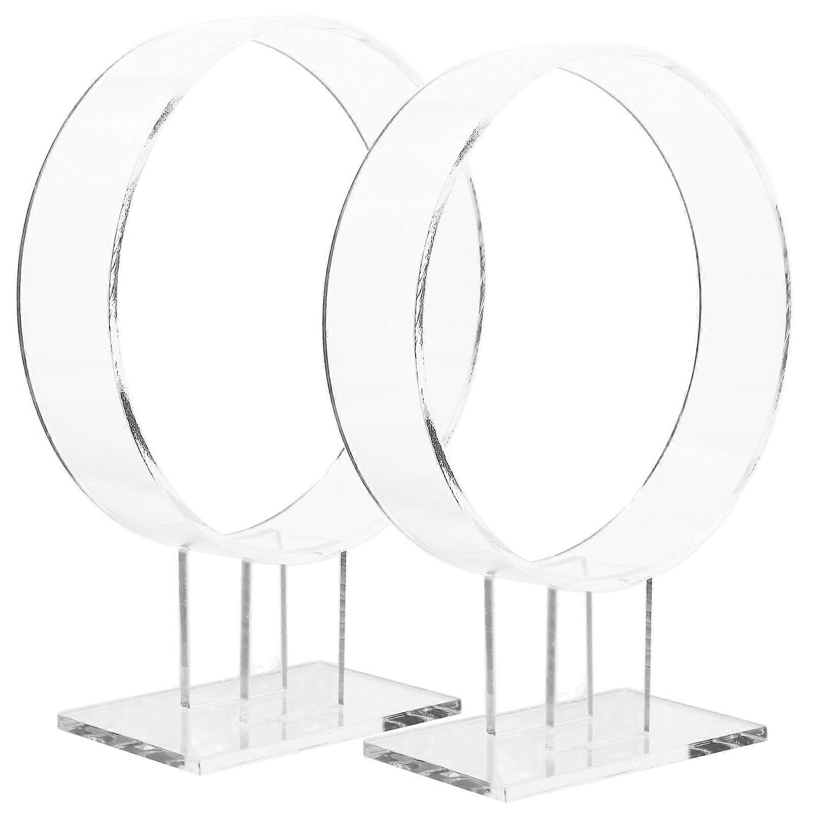 Acrylic Headband Organizer for Storage Use 2Pcs Transparent Display Rack