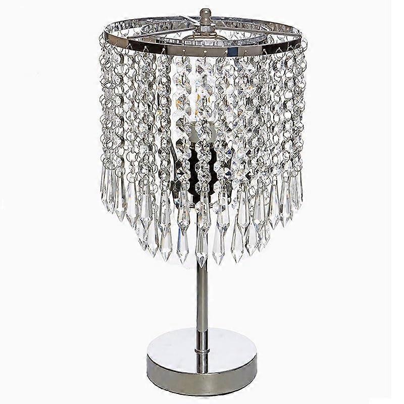 Crystal Bedside Table Lamp with EyeFriendly Lighting, Elegant Minimalist Design for Bedroom or Desk