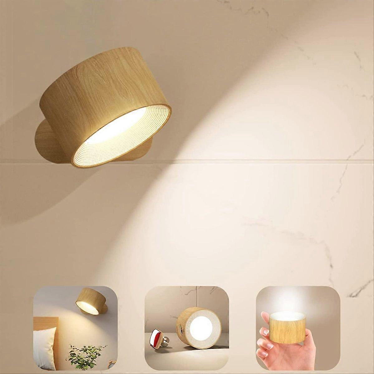 360 Degree Rotating Wall Lamp LED Bedside Reading Book Lamp C