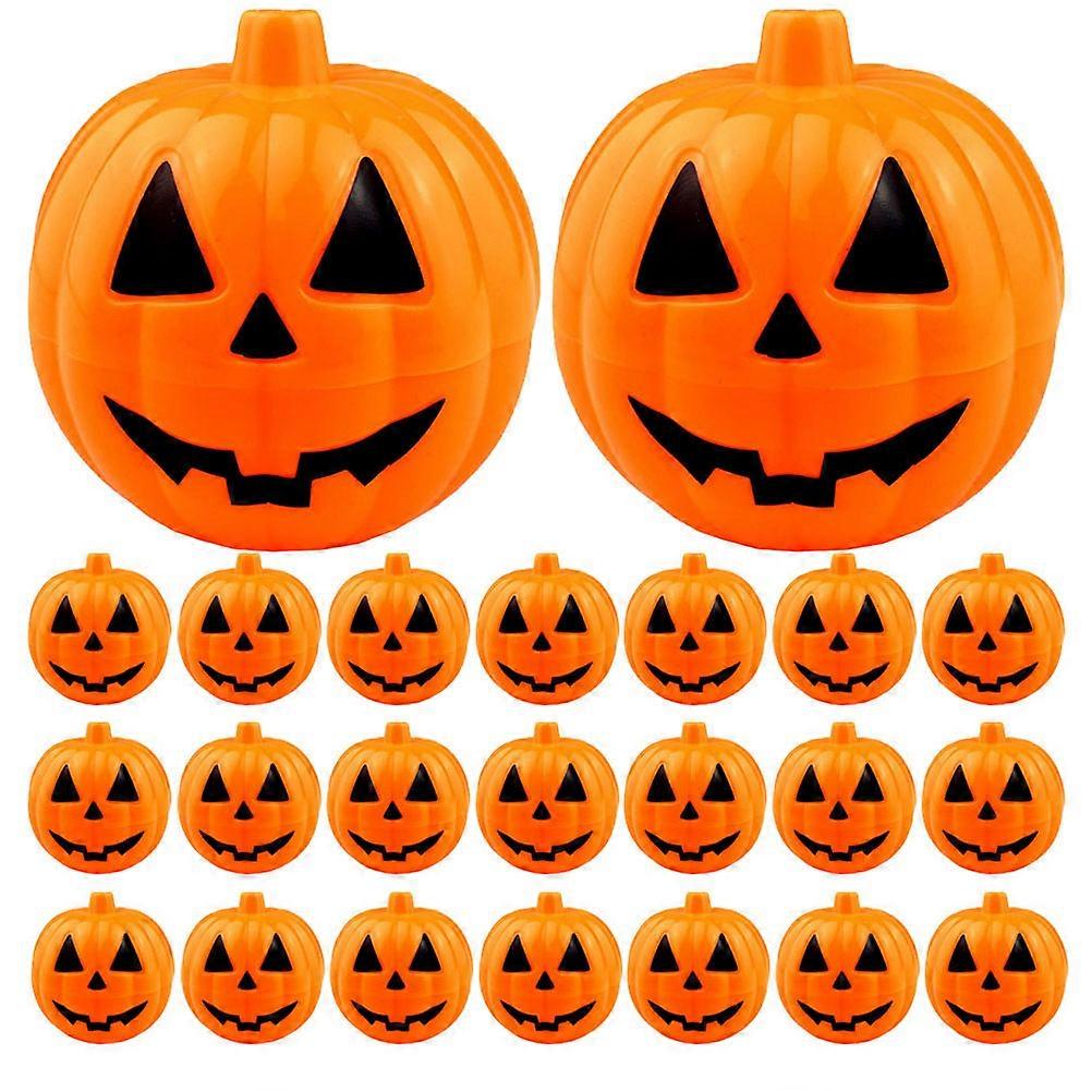 Orange Halloween Candy Holder Pumpkin Candy Boxes for Storage 40Pcs Plastic