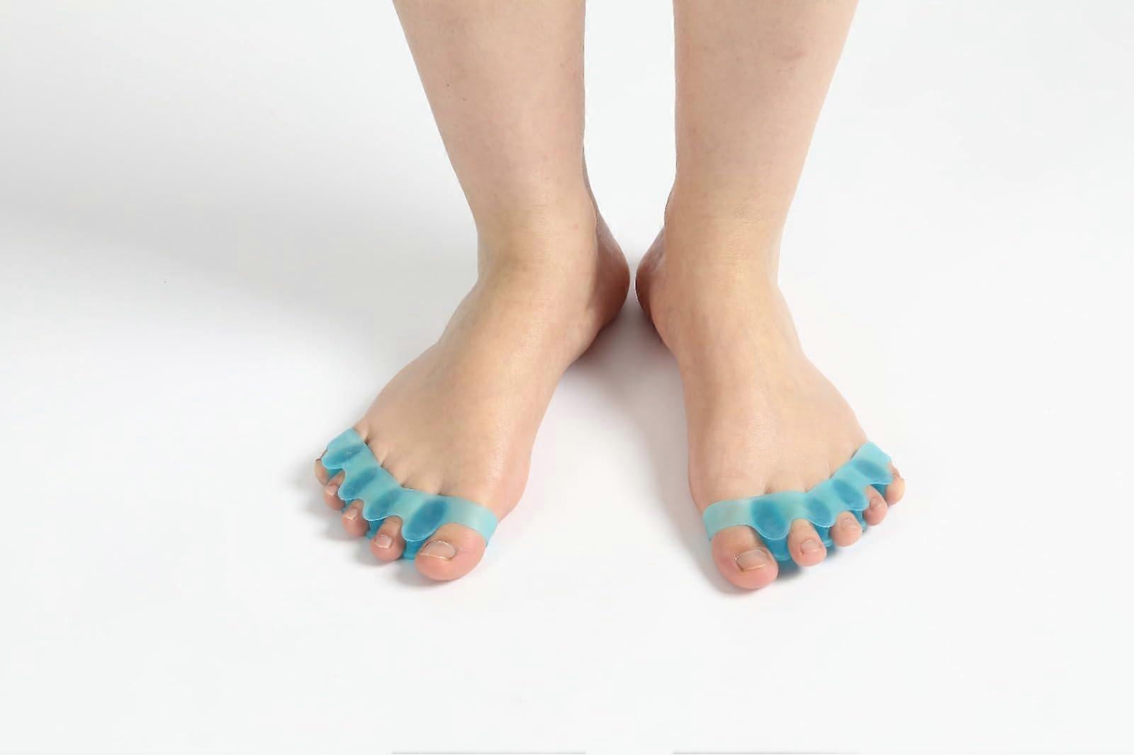 Toe Separators Blue Silicone for Natural Alignment and Flexible Comfort in Running and Yoga