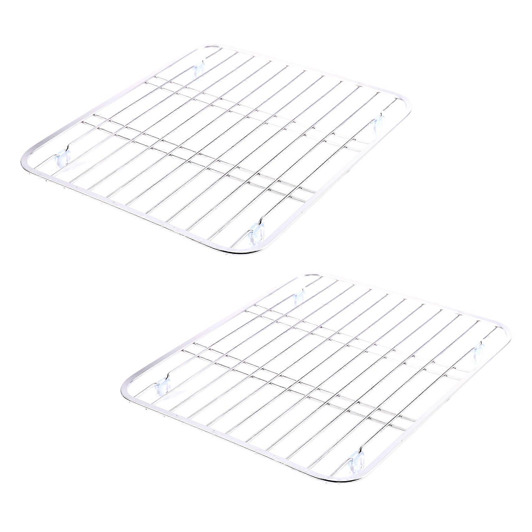 2X Sink Drainer Rack Multifunctional Kitchen Fruit Vegetable Dish Drying Rack Kitchen Sink Protector Grid