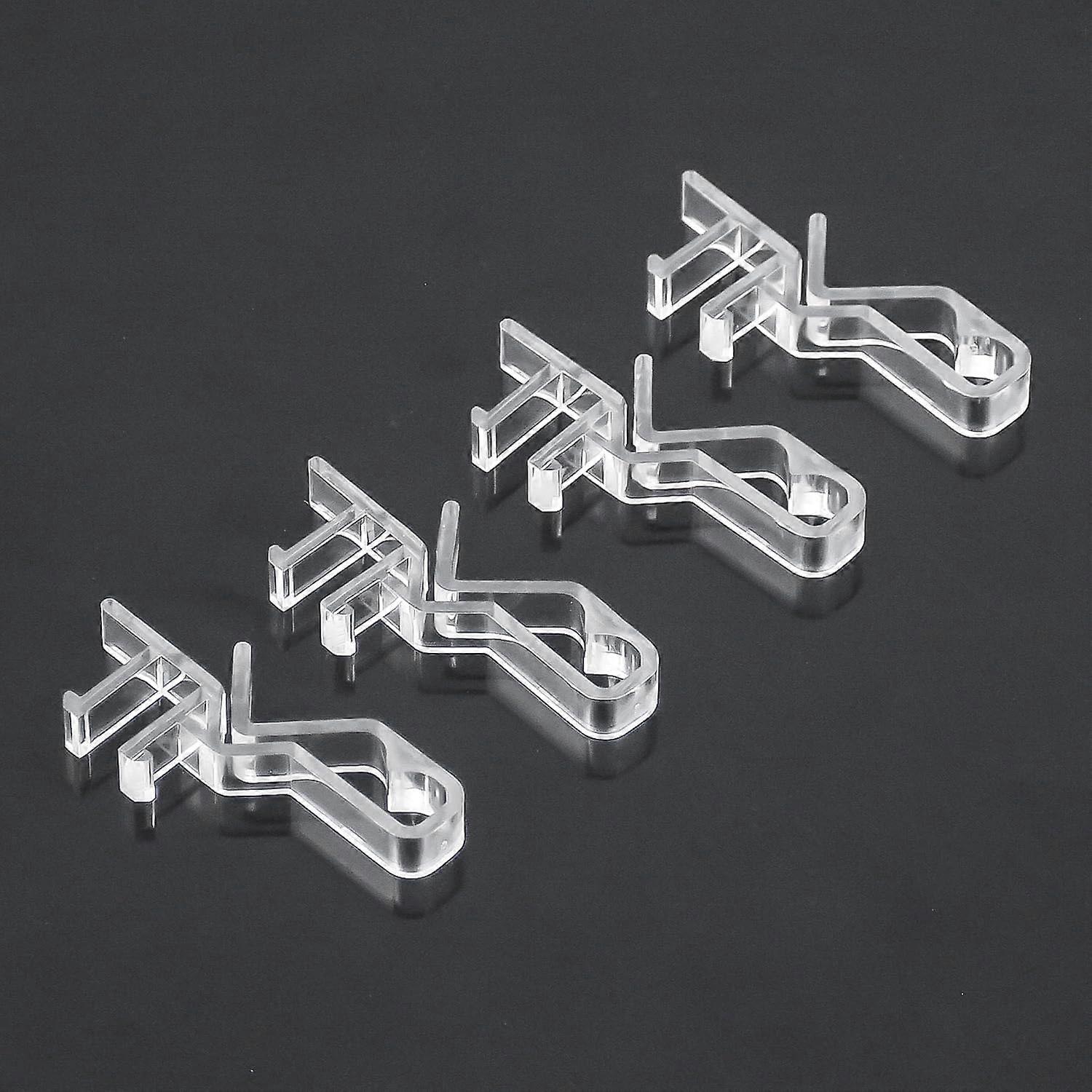 2 Inch Clear Valance Clips for Blinds, Universal SnapOn Replacement Brackets, Invisible Design 4 Pack
