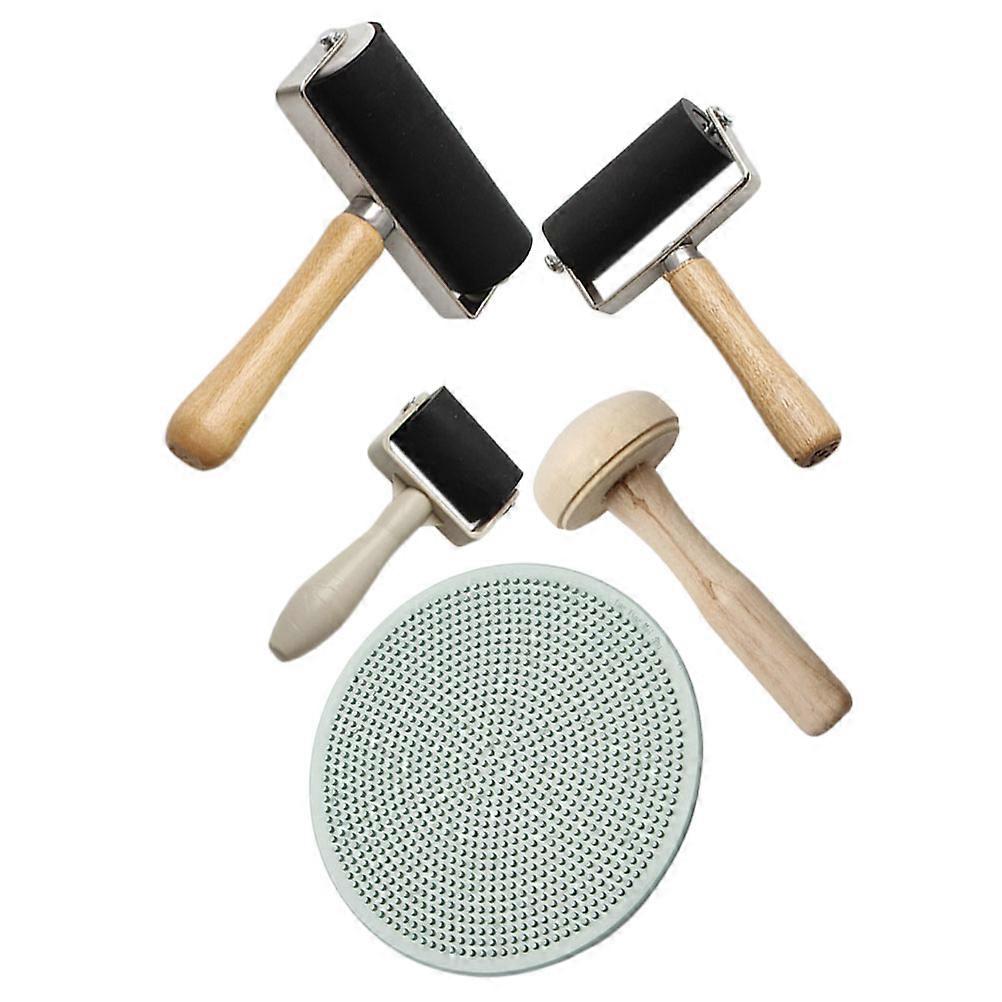 Printmaking Plastic Block Printing Baren Set for 15Pcs Artistic Craft Tools