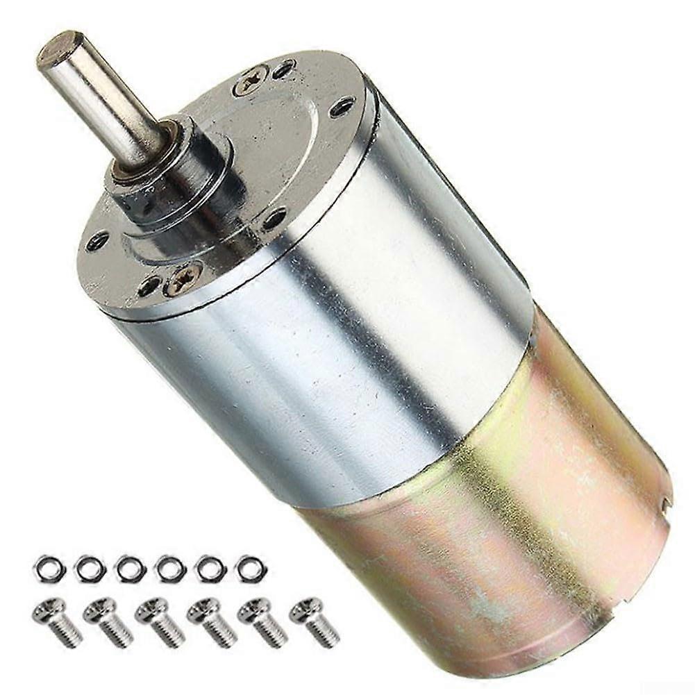 Torque Gearbox 12V 200RPM DC Brush Motor, 37mm Dia Metal Build Low Noise Operation for Vending Automatic Doors
