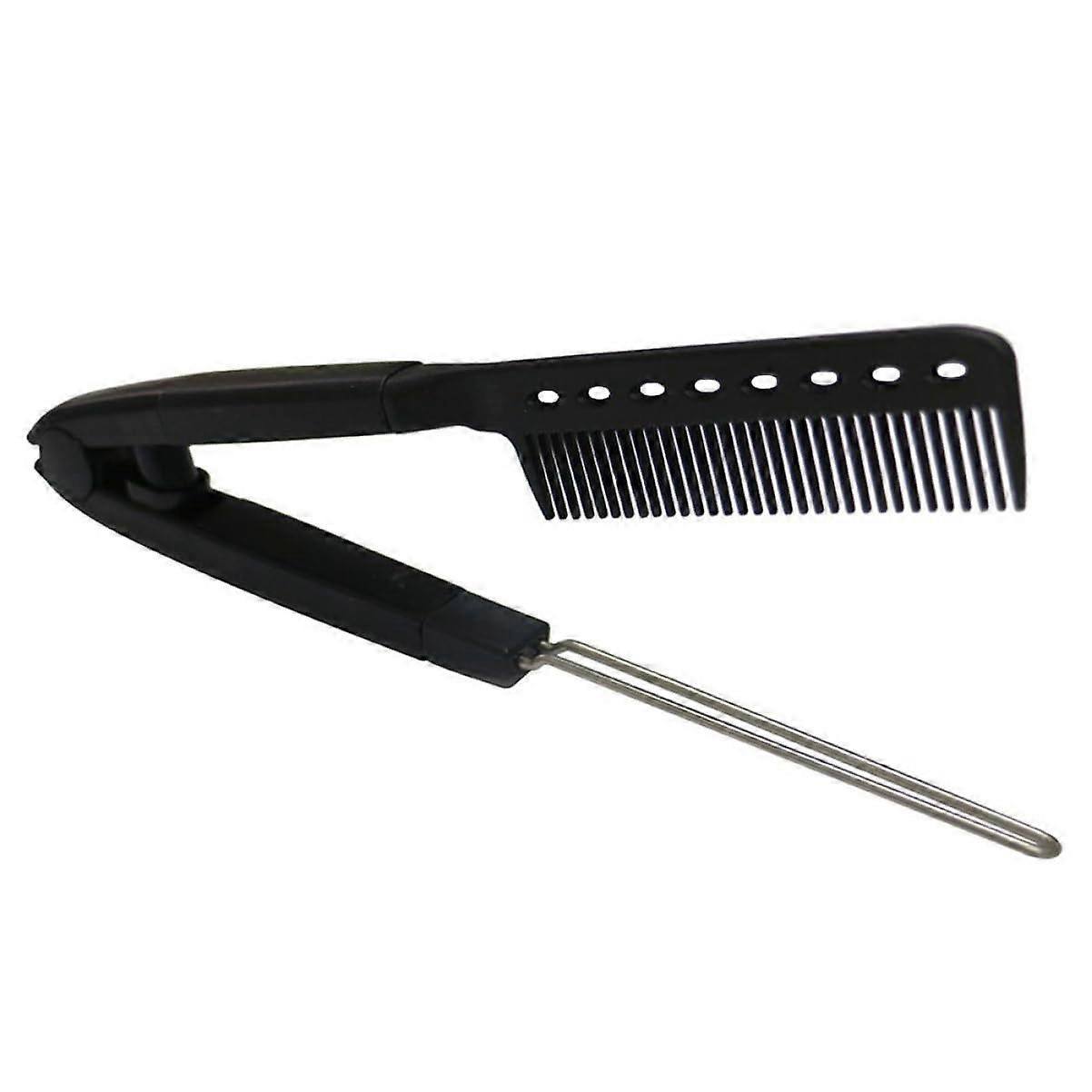 Hair Straightening Brush with Comfortable Grip for Effortless Detangling and Smooth Salon Styling