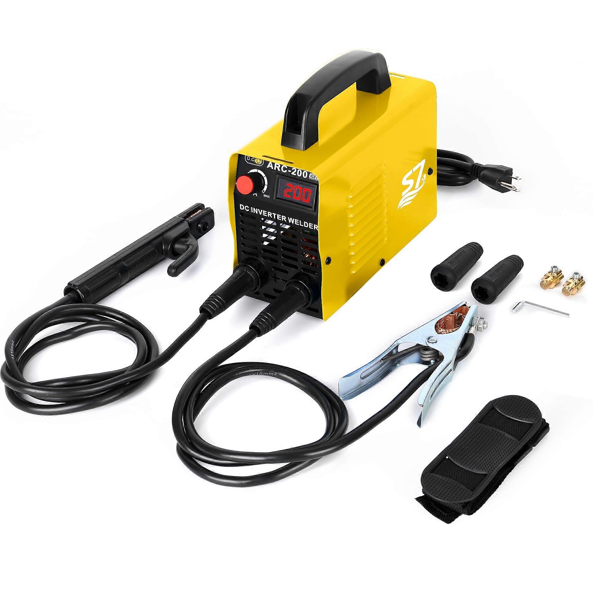 110V 200Amp Arc Welding Machine with LCD Display, Beginner Friendly Portable Welder