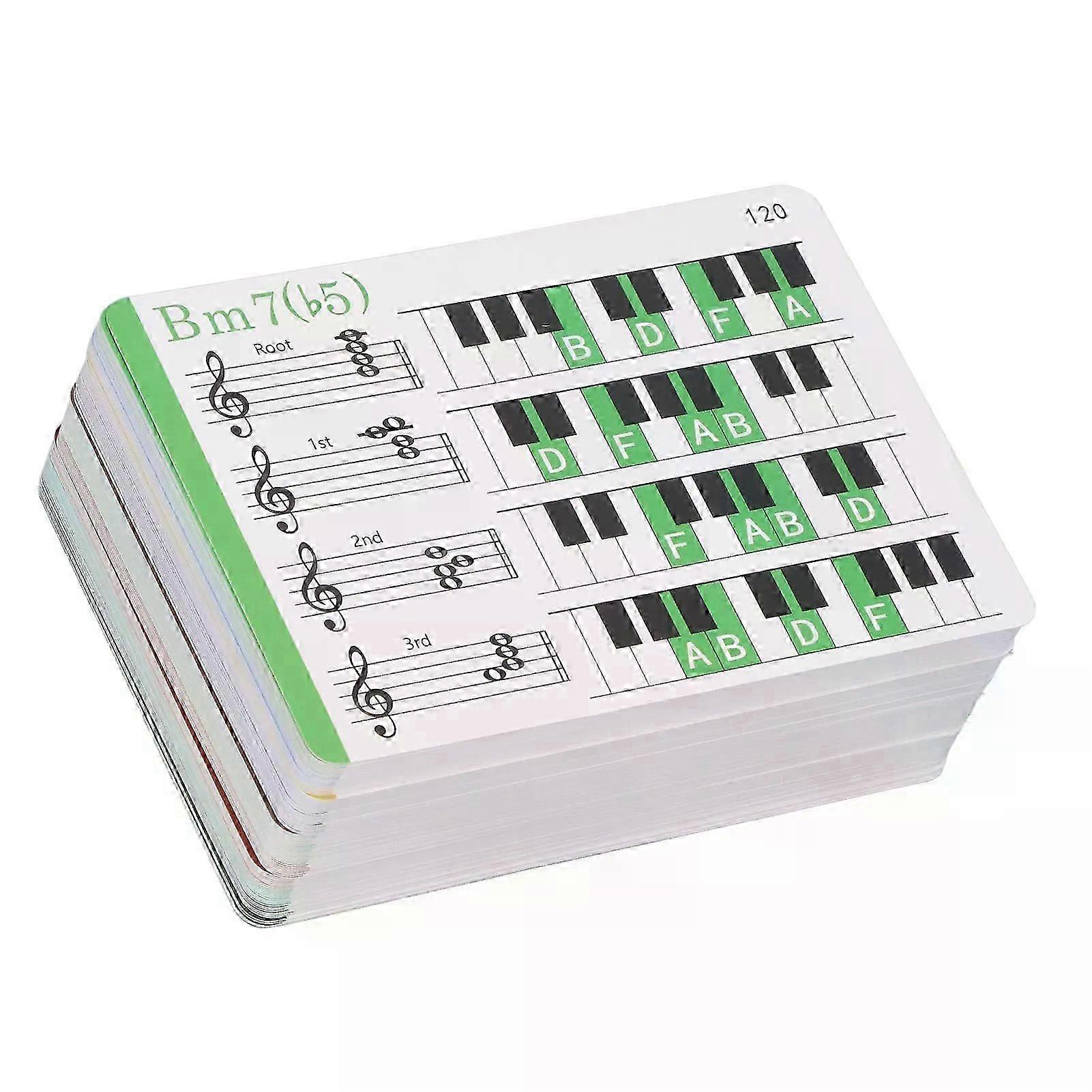 Music Flash Cards Colored Copper Plate Paper Piano Color Coded Flash ...