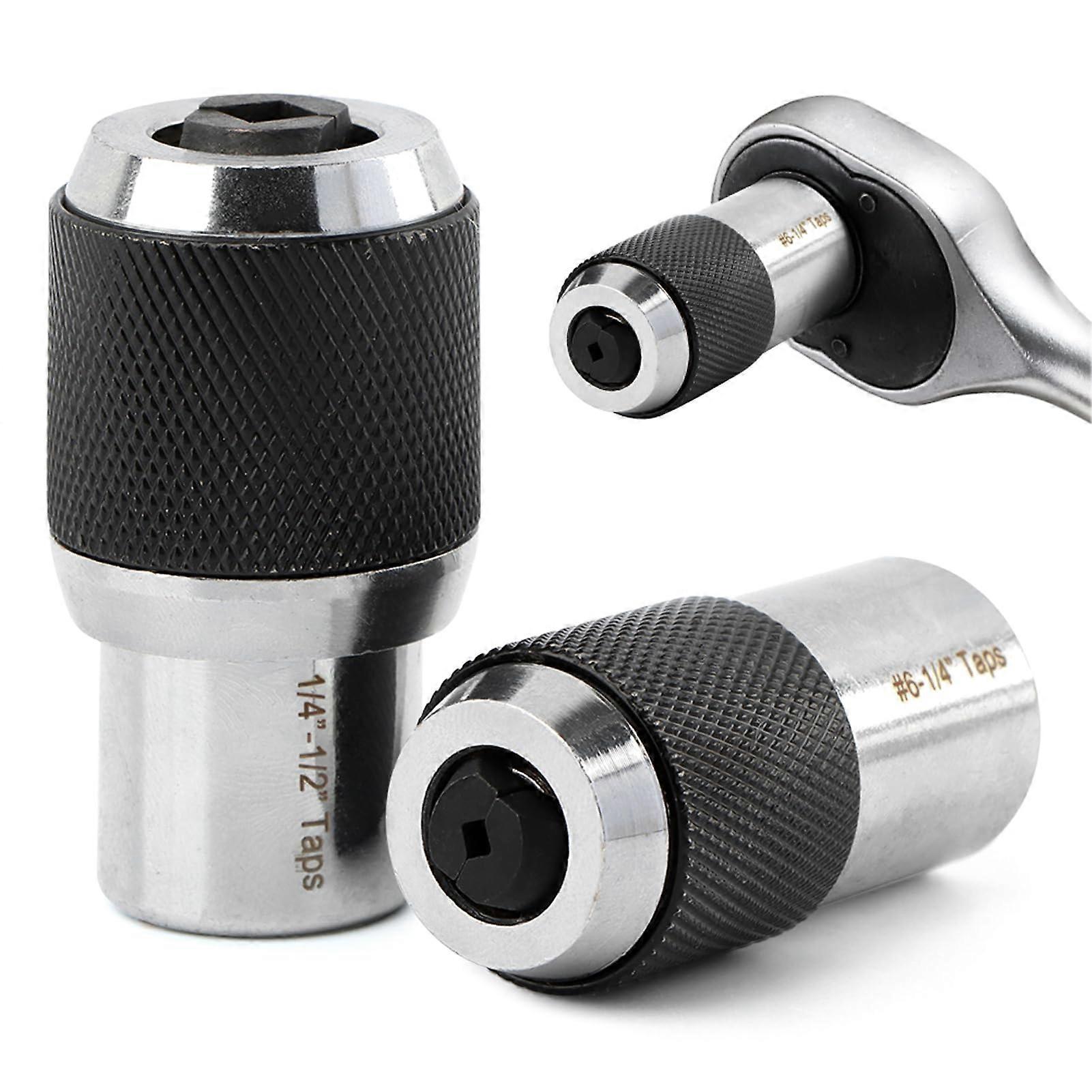 2PCS Adjustable Tap Socket Set for Ratchet, Secure Grip Wrench for M3M12 Taps and Extractors