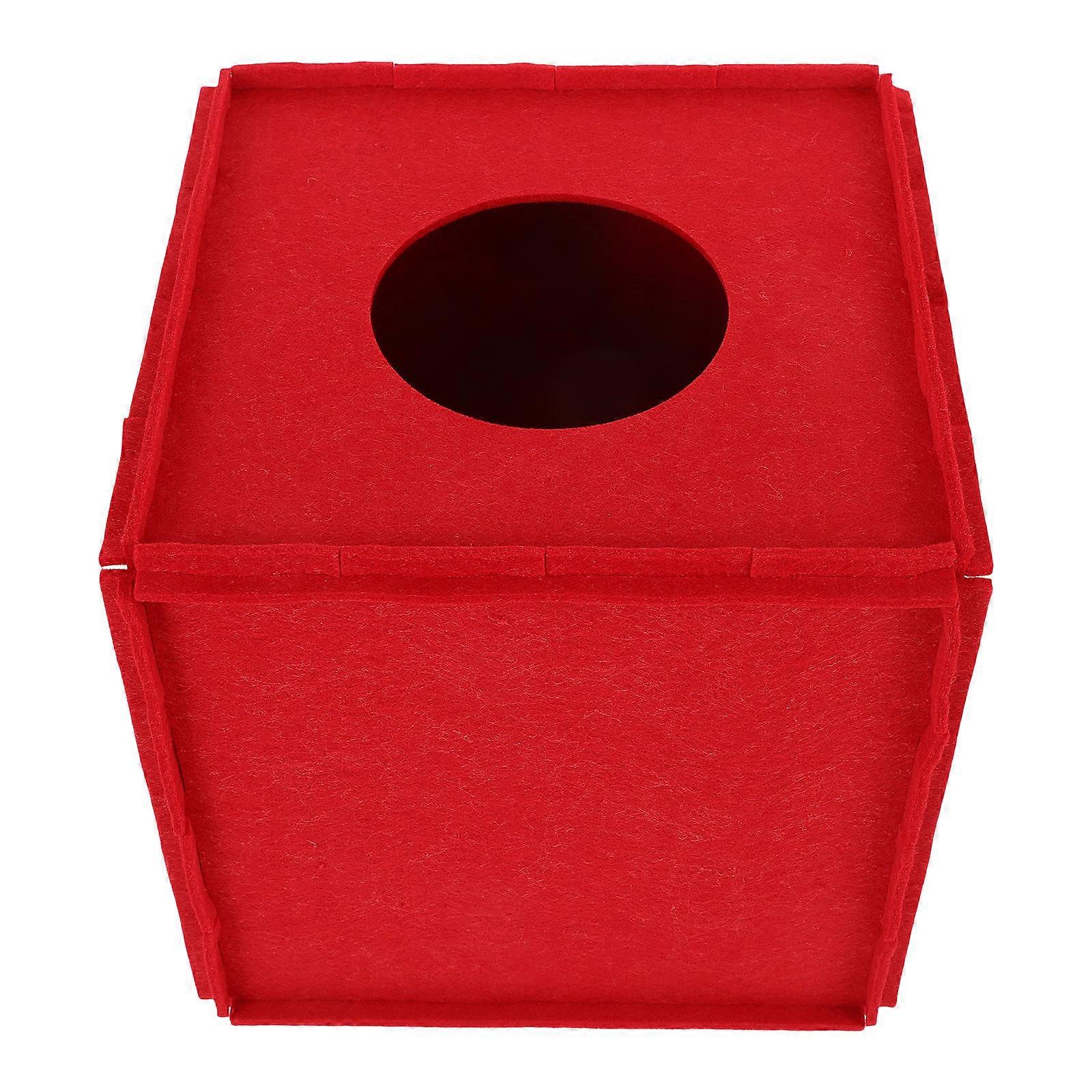 Felt Red Box for Party Raffle Ticket Game Collection