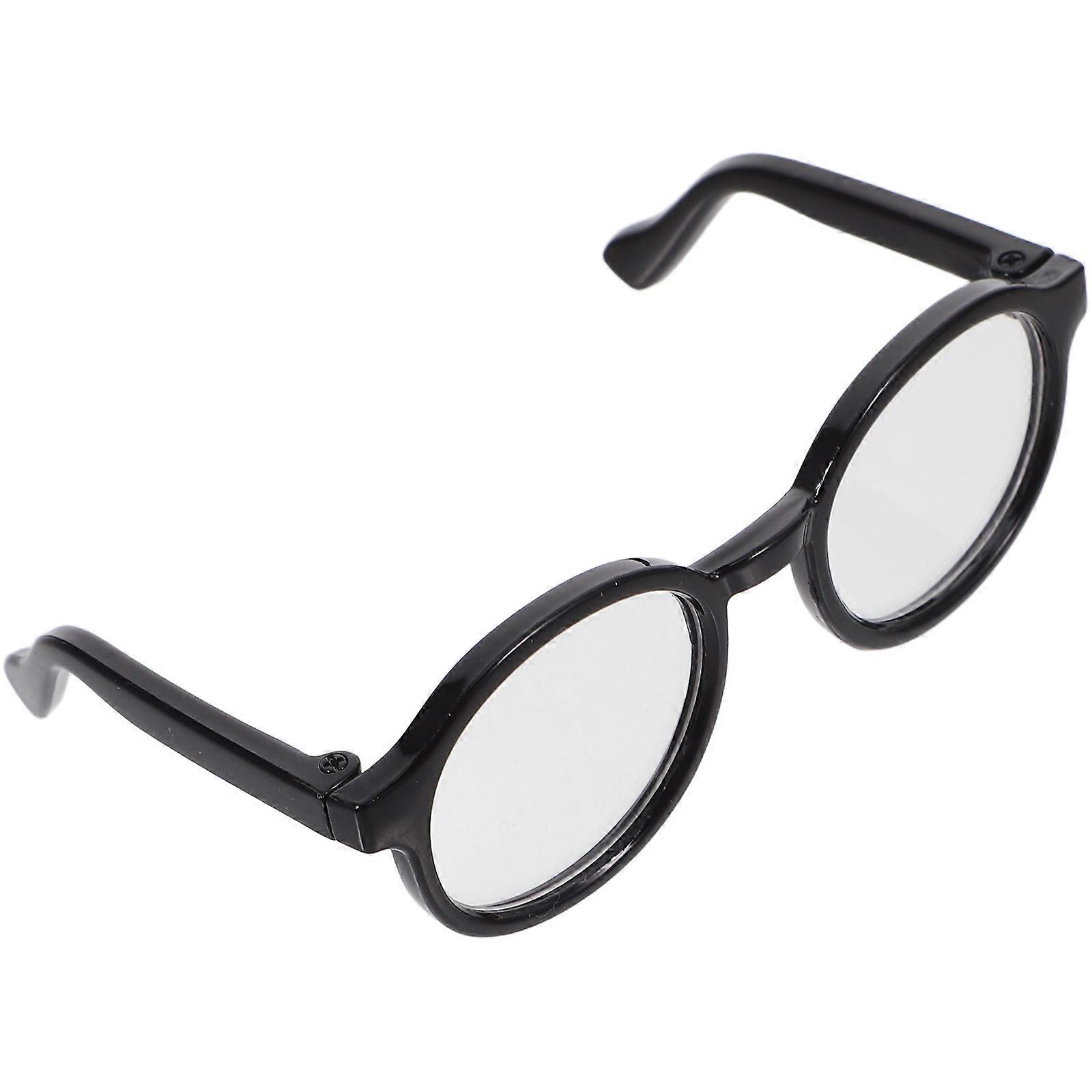 Eyewear Mini Doll Accessories with 1 Piece Round Glasses for Decor