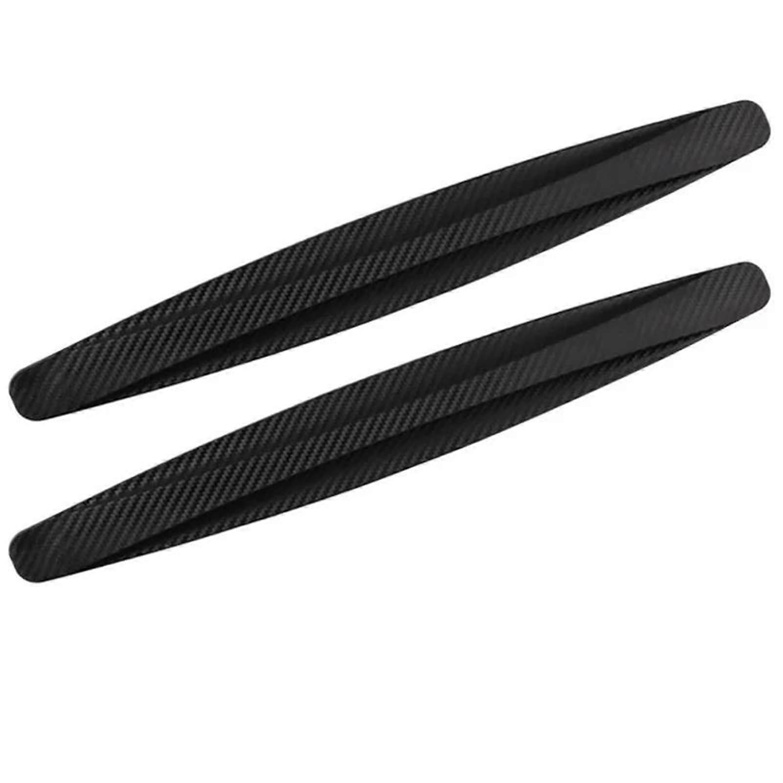 Universal Car Front Rear Bumper Protector Rubber AntiCollision Scratch Guard Strip 2PC Black