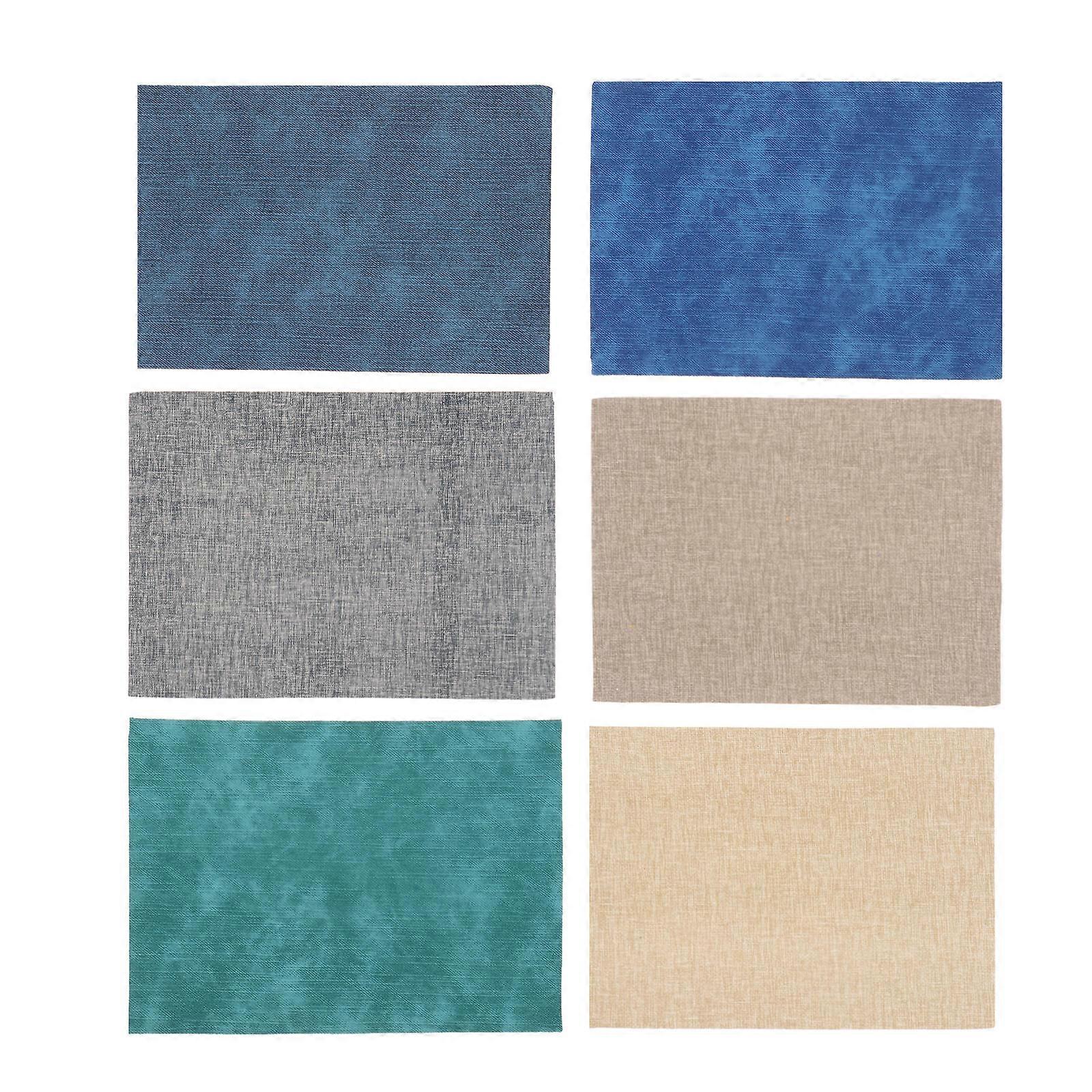 Leatherette Fabric Durable Sheets Rectangular Style Diy Lovers 15X21CM 6Set