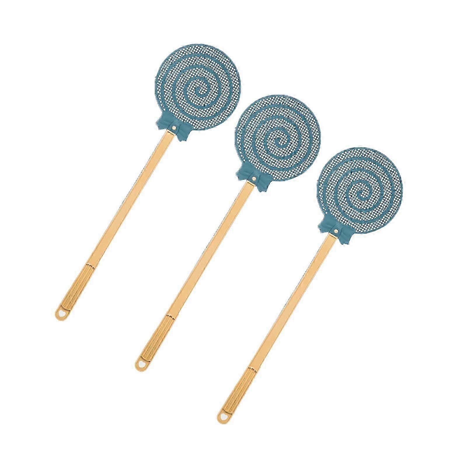 2026 Fly Swatter 3 Pcs Candy, Snowflake Shape Larger Racket Replaceable Racket Head