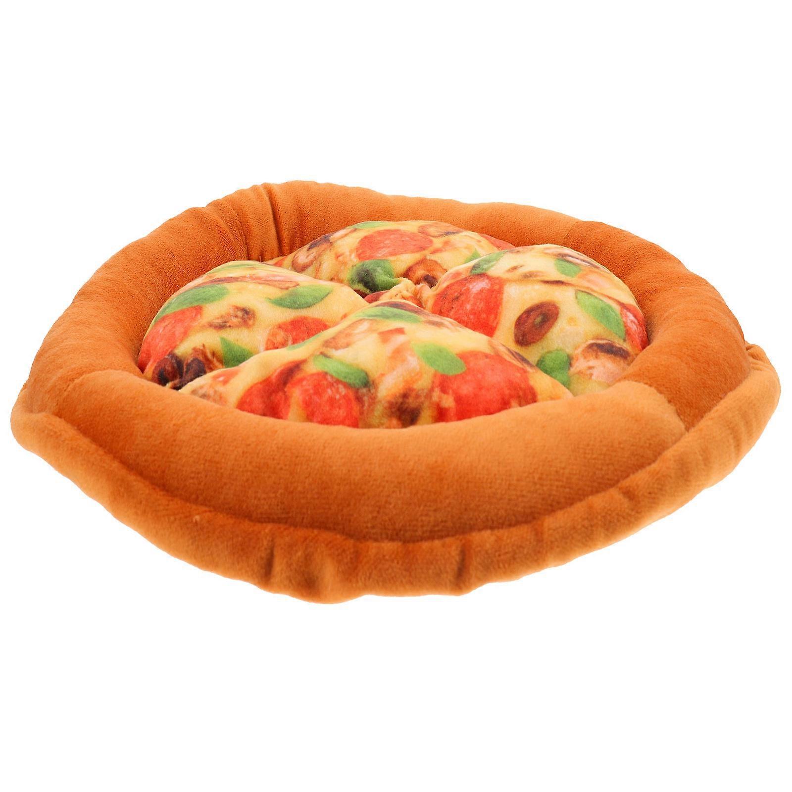 Pizza Dog Squeaky Toy Cat Sleeping Bed for Pet Use