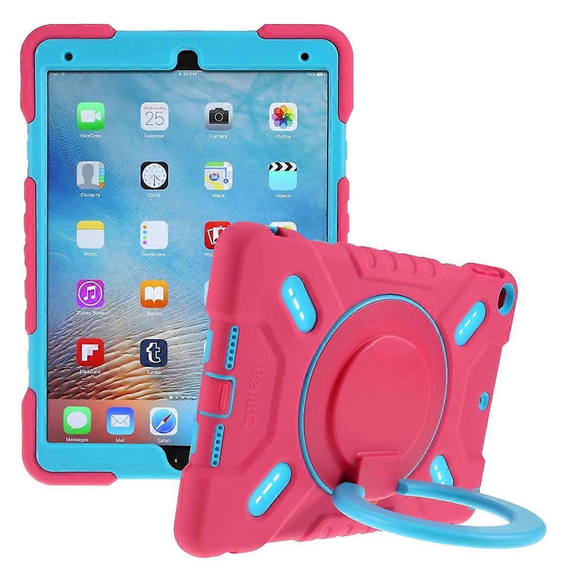 PEPKOO para iPad 9,7 polegadas (2017) / (2018) 360 graus giratório Kickstand Tablet Case PC + Capa de silicone w