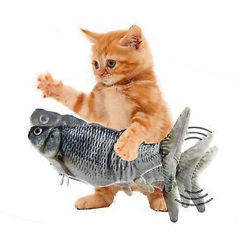 Kot Flipping n Flopping Fish Cat Toy - Realistyczne poruszanie Interaktywna automatyczna aktywacja ruchu Zmotoryzowana pluszowa zabawka dla kota