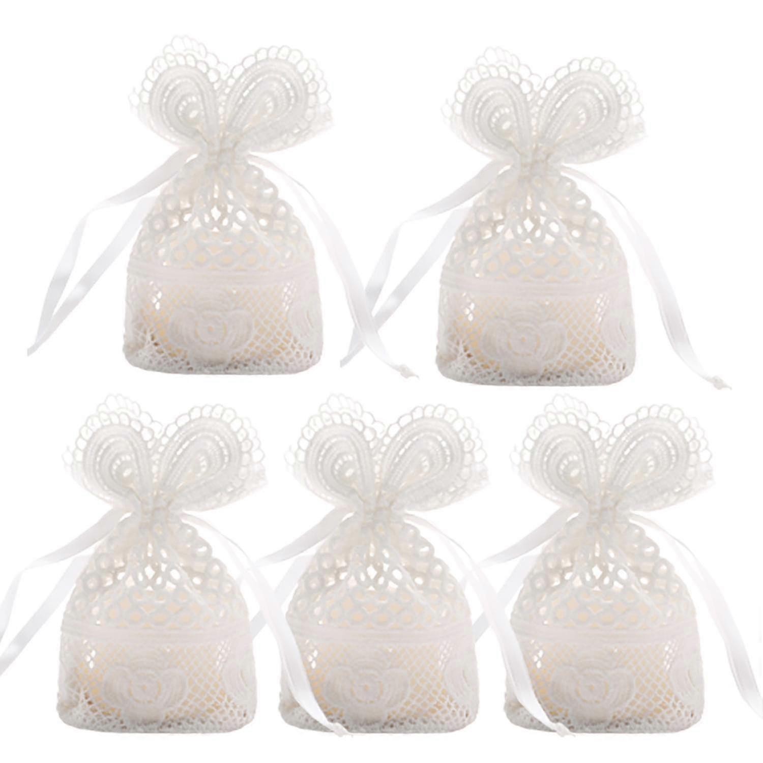 5Pcs/Set Storage Packaging Drawstring Large Capacity Cotton Flax Tiny Candy Cookie Gift Organizer Ba