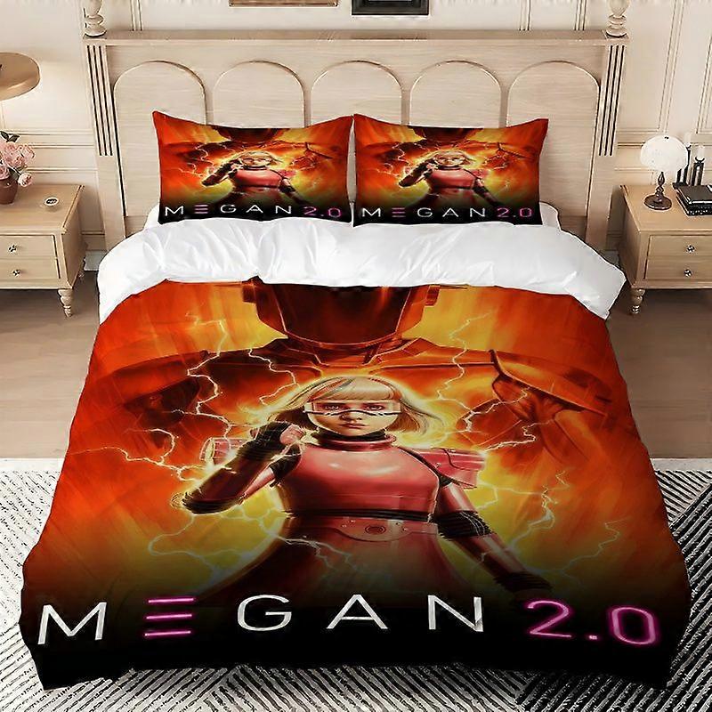 3pcs M3GAN 2.0 Armored Sci-Fi Poster Digital Print Bedding Set