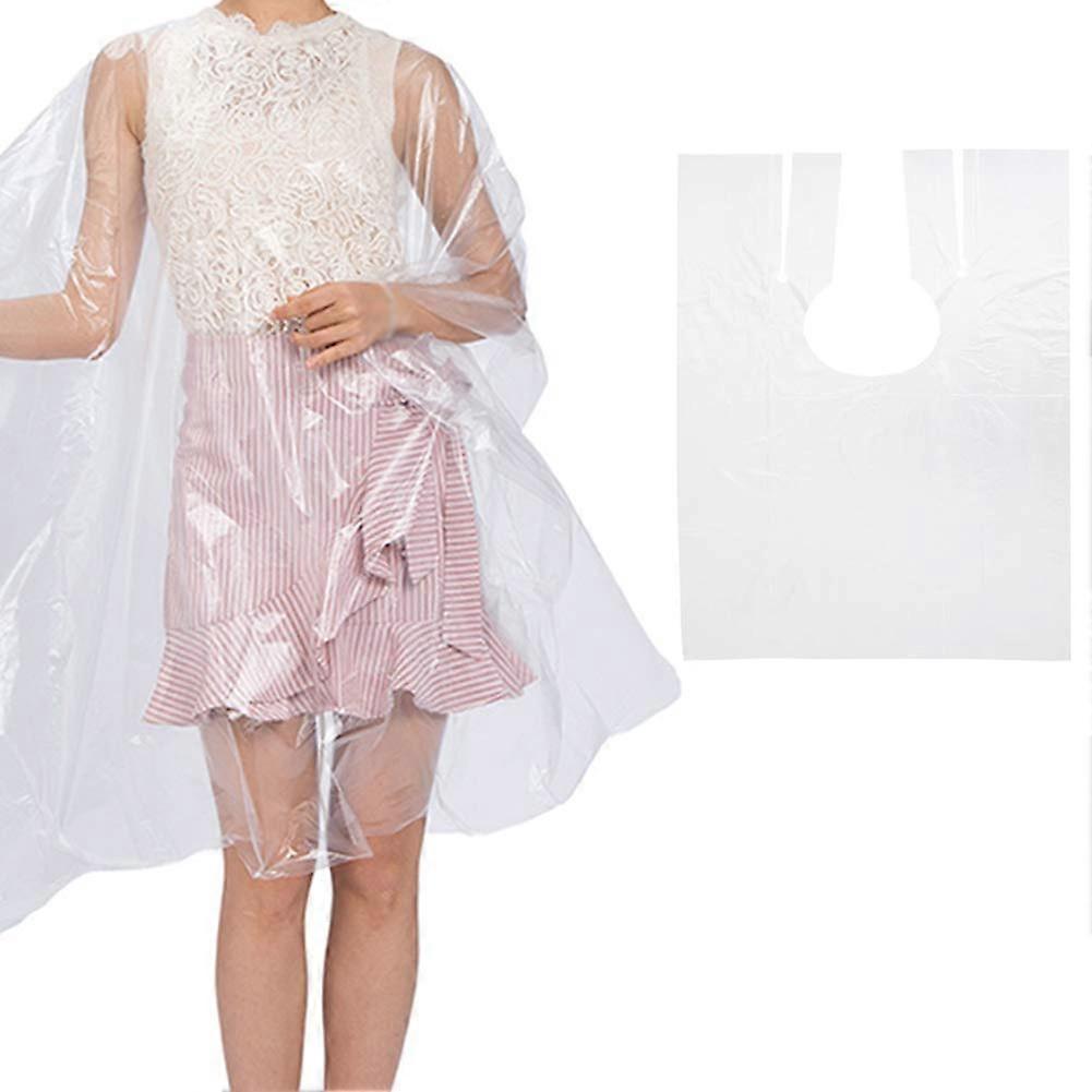 Disposable Hairdressing Capes 50 Pack Waterproof Full Coverage Transparent Salon Cutting Capes