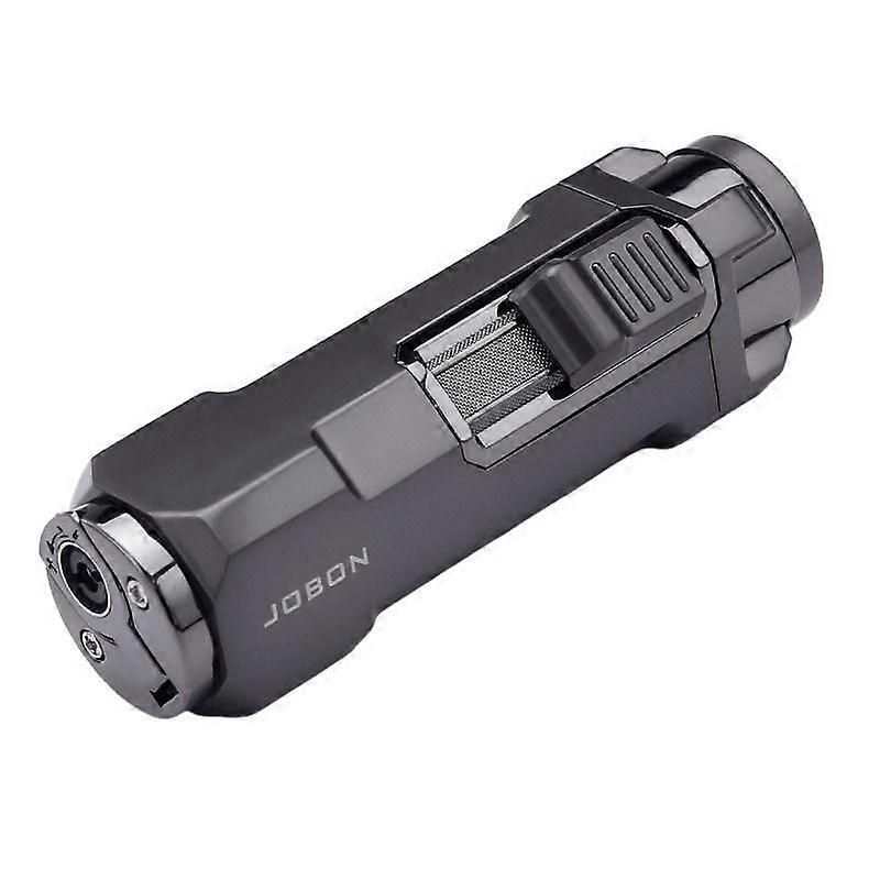 Men Cigars Lighter Triple-Jet Flame Butane Torch Lighter with Punch Refillable Windproof Lighter for Firework