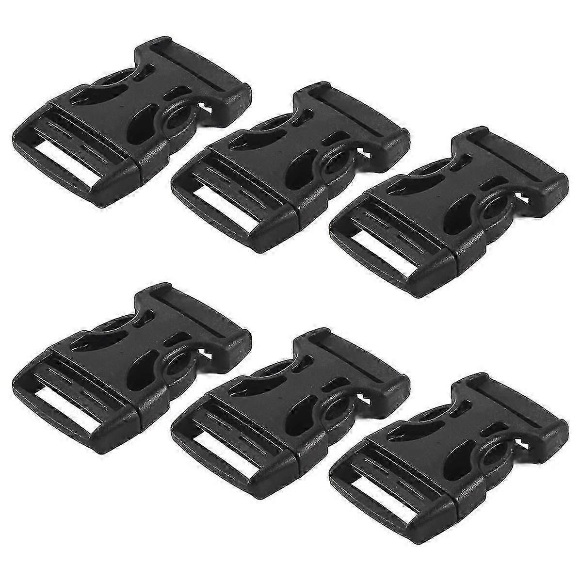 4pcs Plastic Side Quick Release Buckles Clip for 25mm Webbing Band Black