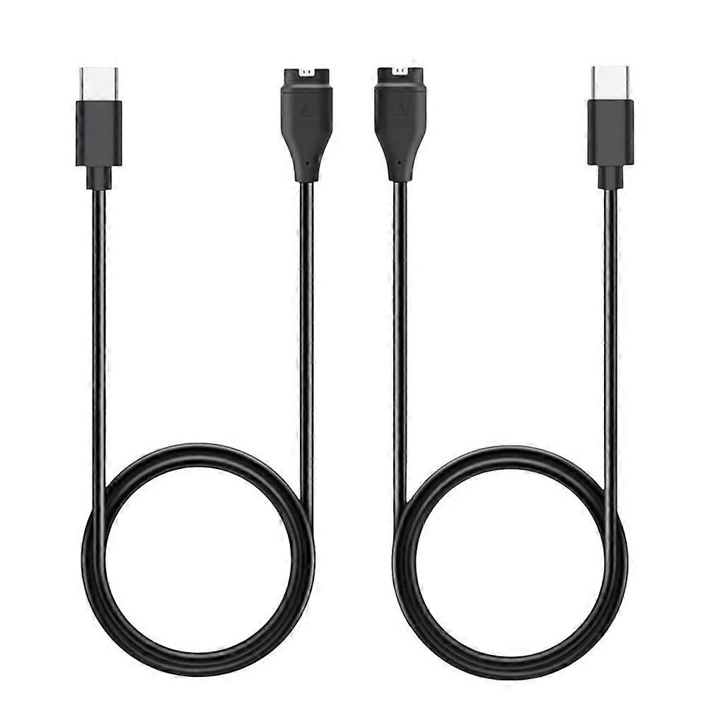 2 Pack USB C Charger for Garmin Watch Charger, Data Sync Charging Cable USB-C Cable