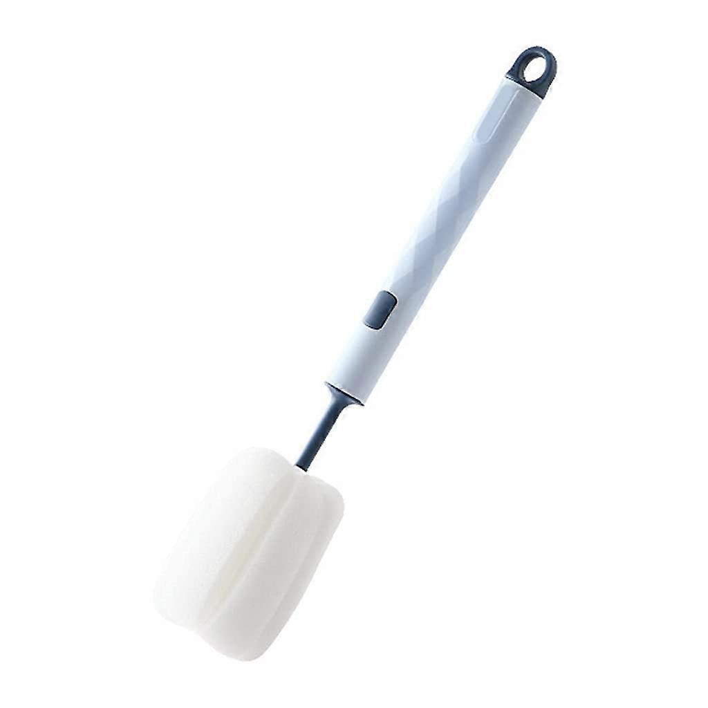 Bottle Cleaning Brush with Replaceable Sponge Head, Long Handle 360° Deep Cleaning for Bottles and Cups