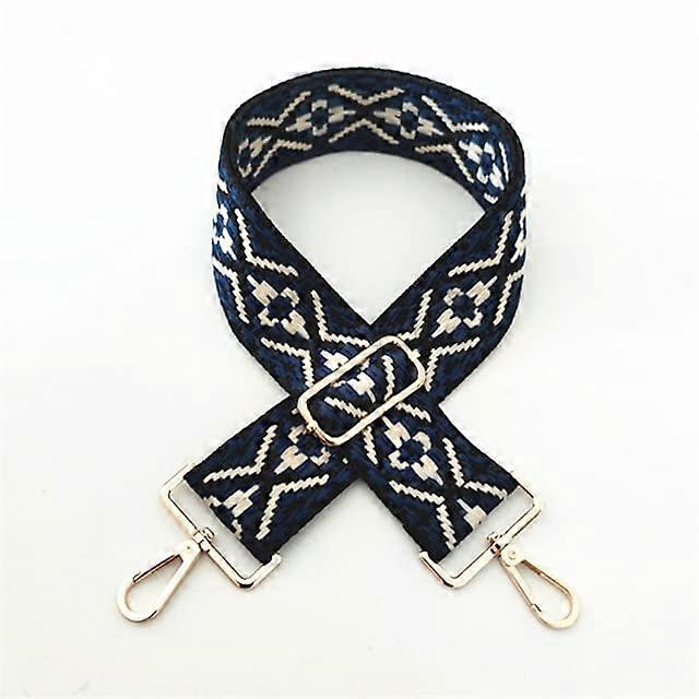 Bag Strap 130cm Adjustable Wide Shoulder Strap Replacement with Durable Metal Hooks for Handbag