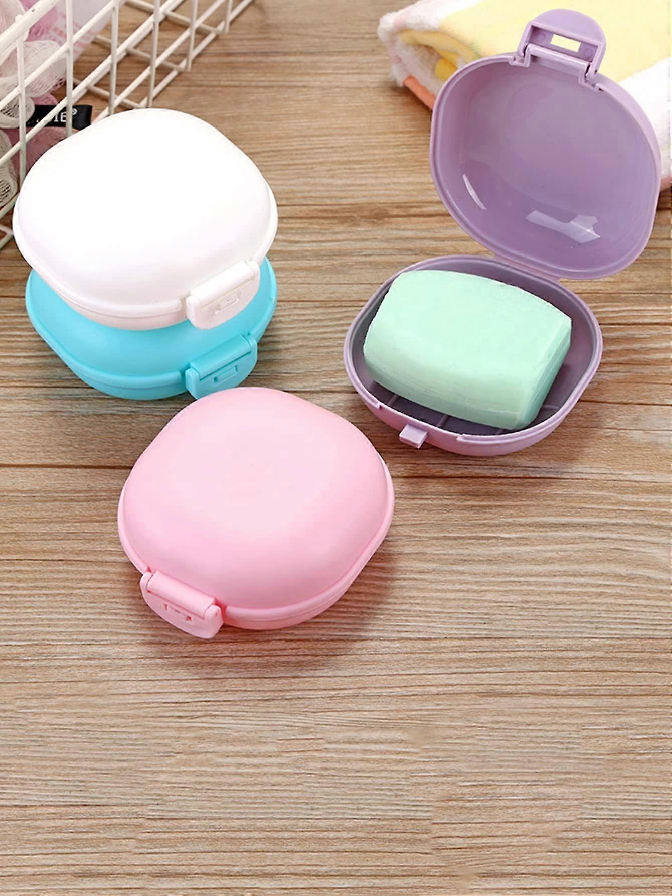 Bathroom Organizer Plastic Soap Box Holder Compact SpaceSaving Multicolor EasyClean