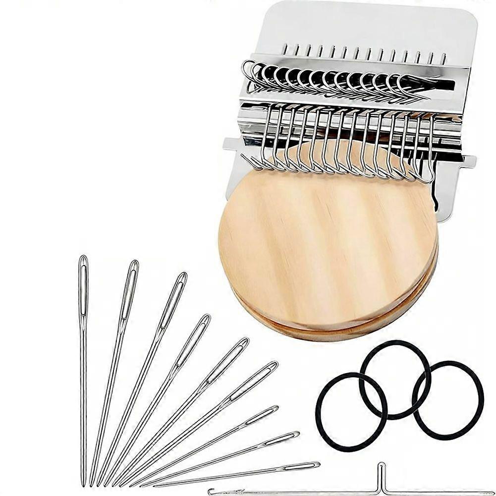 Knit Patch Kit Darning Loom, Mini Portable Weaving Tool for Mending Jeans, Socks, and Clothes