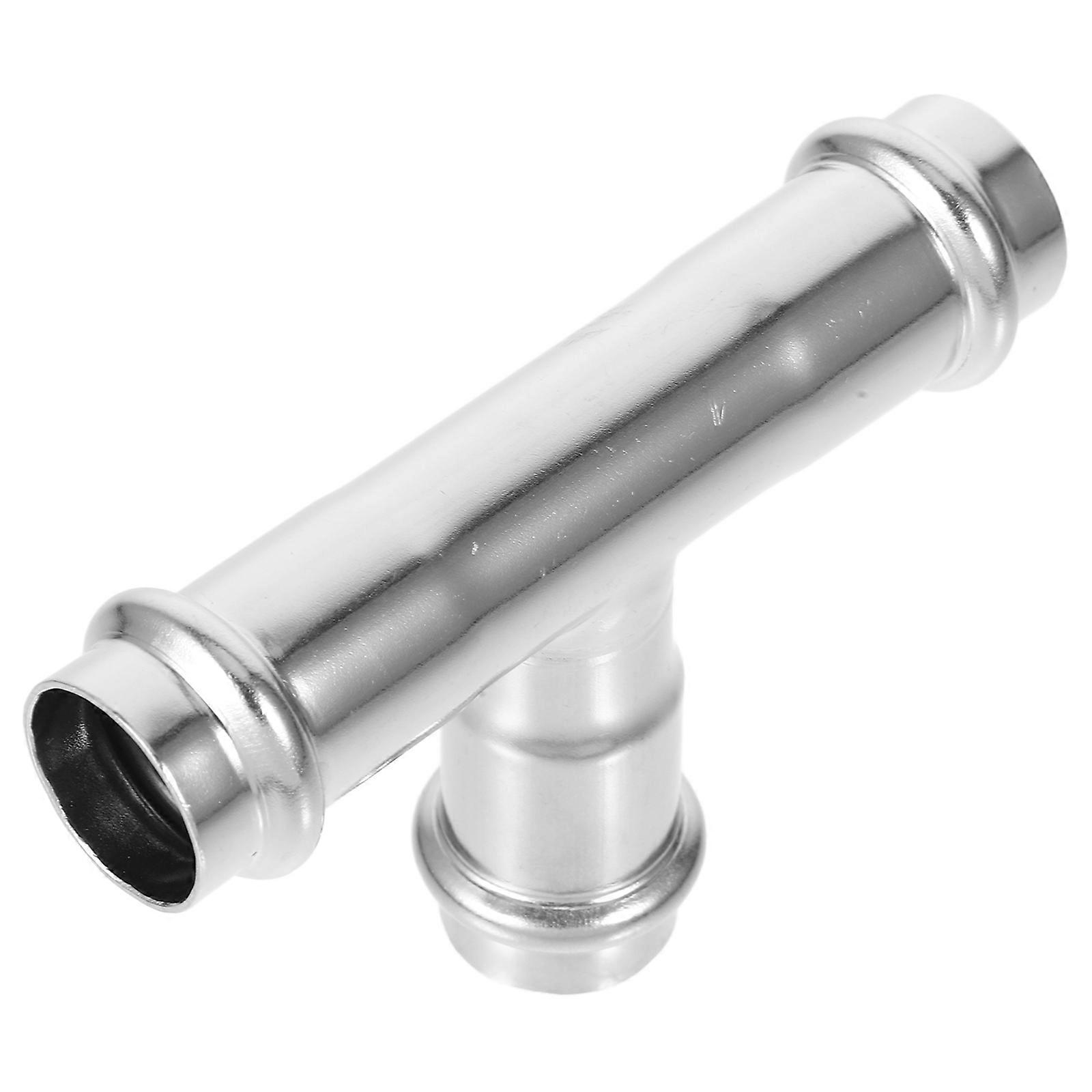 Pipe Fitting Adapter Industrial Use Equal Diameter Tee Smooth Surface Stainless Steel 1Piece