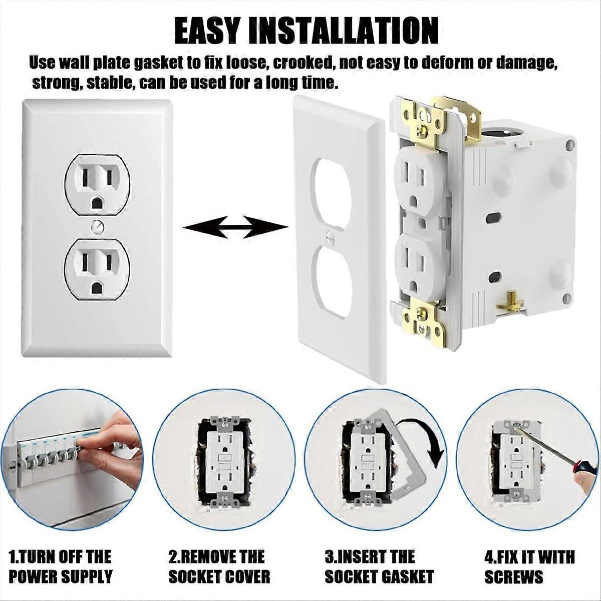 22 Pcs Wall Plate Spacer, Flush Fit Design Electrical Boxes
