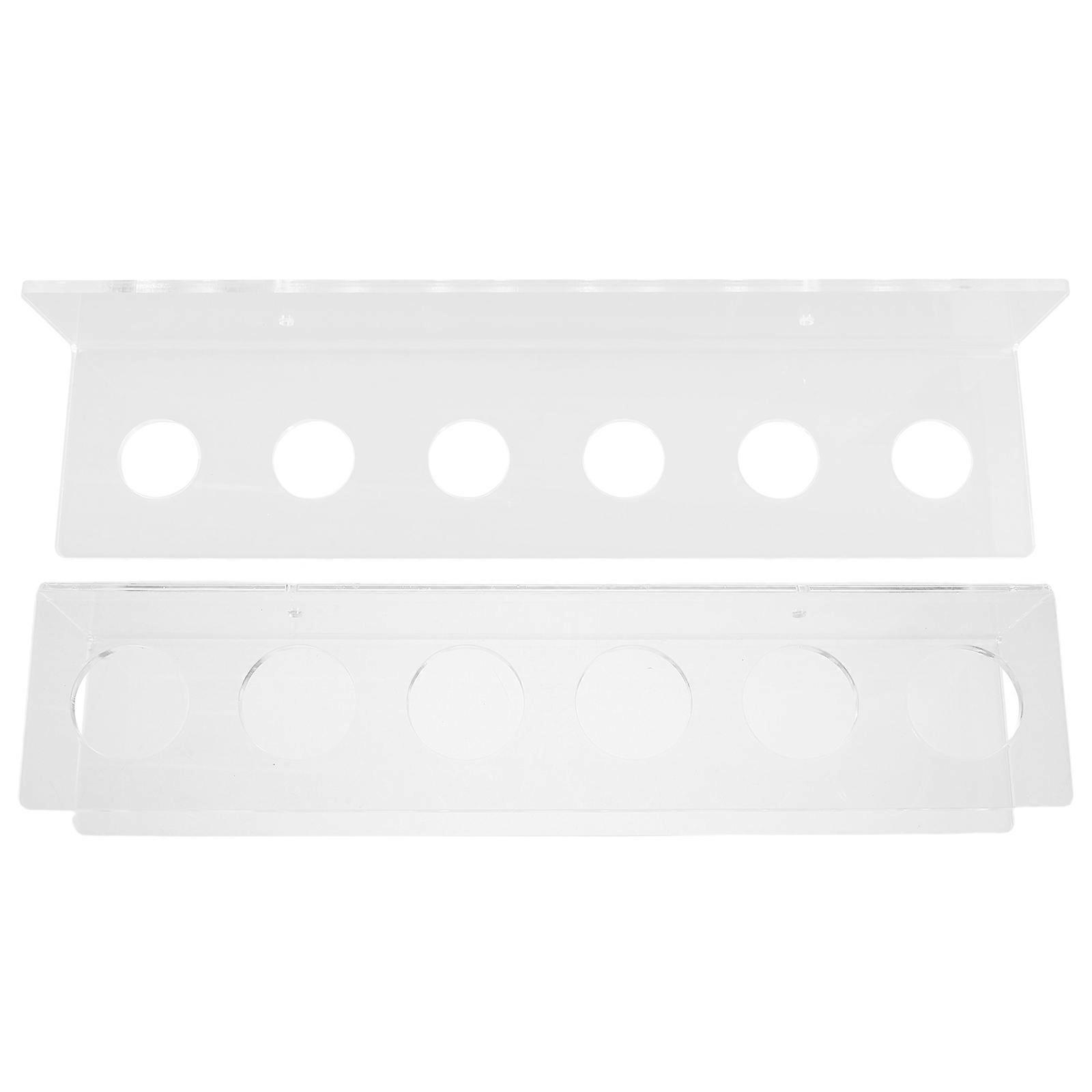 Transparent Acrylic Billiard Cue Rack for Storage 2Pcs Wall Mount Holder