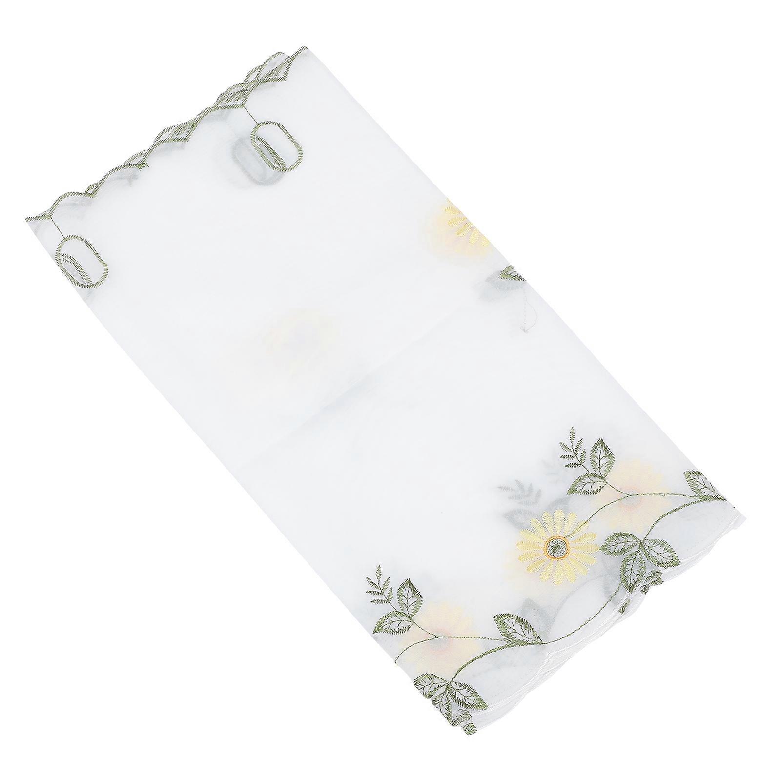 Daisy Pattern Small Curtain for Decor 1Pcs Yellow Kitchen Window Curtain