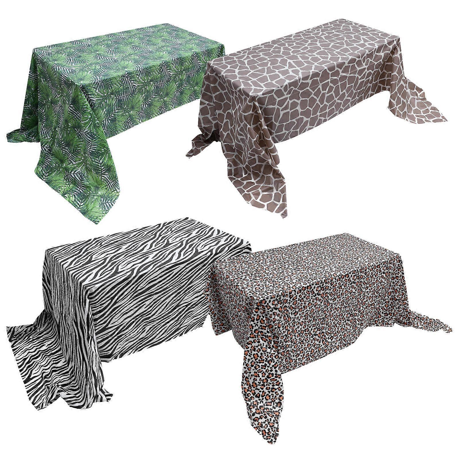 Table Cloth Disposable Animal Theme Party Decoration 12Pcs Table Covers