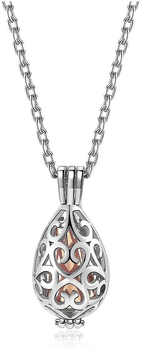 Ashes Keepsake Urn Collana Cremazione Gioielli Donne, Acciaio inossidabile Memorial Hollow Heart Teardrop Ash Hair Locket Pendant Chain, w / funnel...