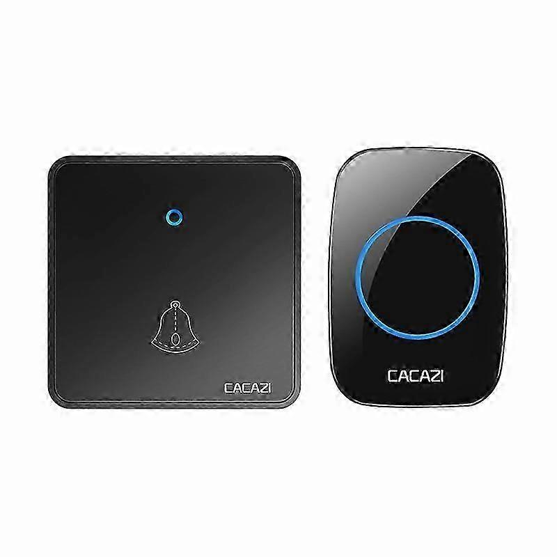 Battery-Free Wireless Doorbell, Large Button, Long-Distance
