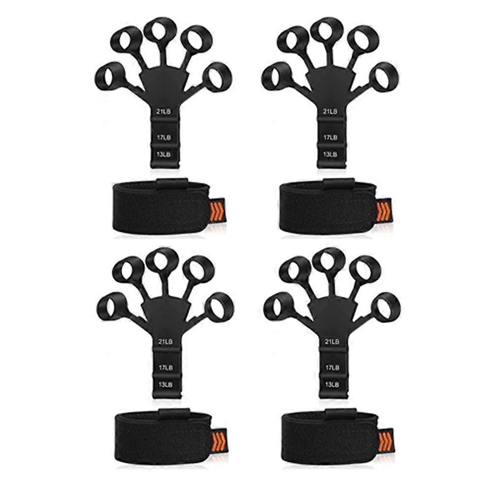 4-Pack Finger Extensor Adjustable Silicone Hand Trainer for Improving Finger Function and Movement