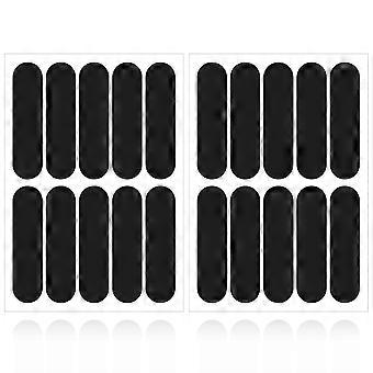 20 adesivi riflettenti neri, adesivi di sicurezza per casco da moto, nastro riflettente di sicurezza per visibilità notturna per bicicletta, per esterni (7x1,8 cm)